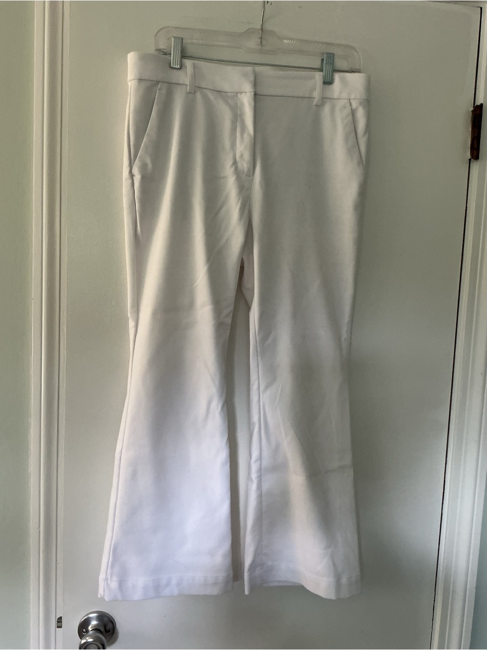 LOFT White Boot-Cut Dress Pants